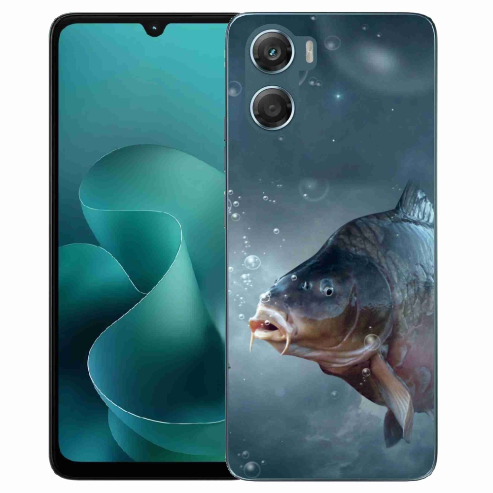 Zselés borítás mmCase a Motorola G06/G06 Power készülékhez - ponty és buborékok