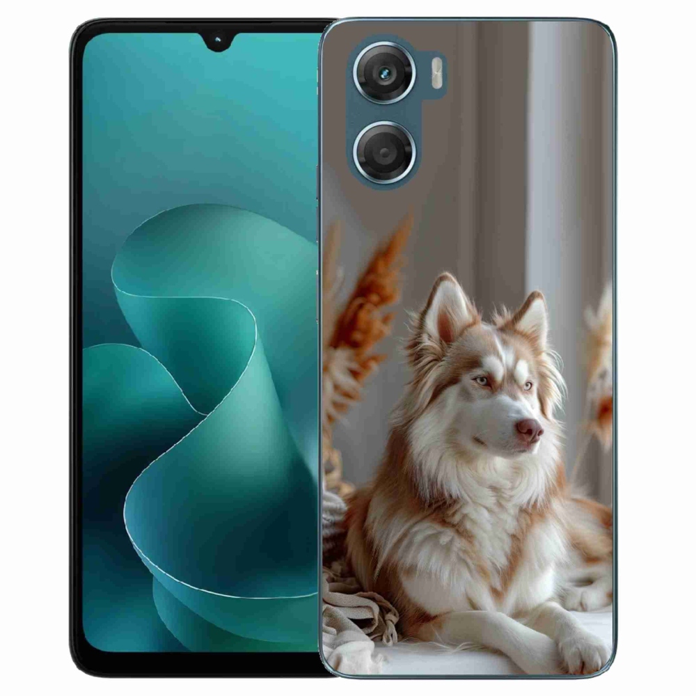 Zselés borítás mmCase a Motorola G06/G06 Power készülékhez - csendes szibériai husky