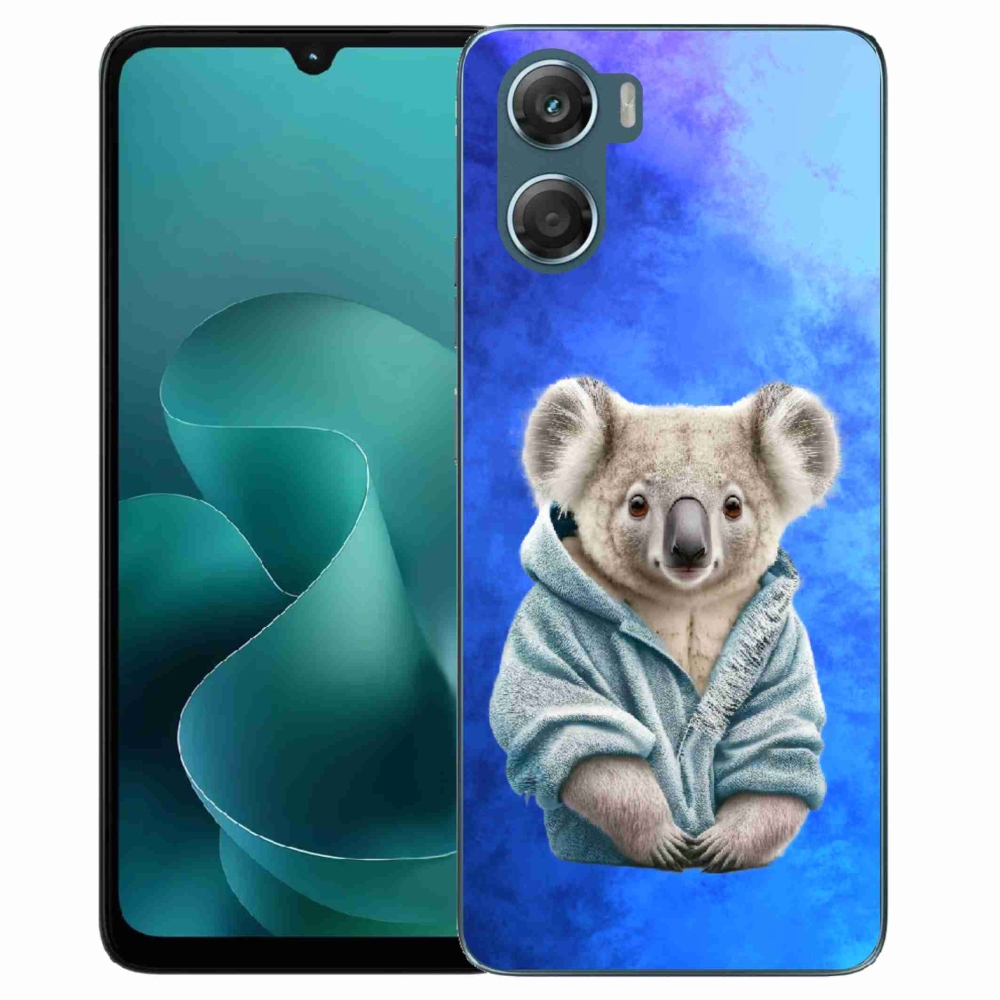 Zselés borítás mmCase a Motorola G06/G06 Power készülékhez - koala pulóverben
