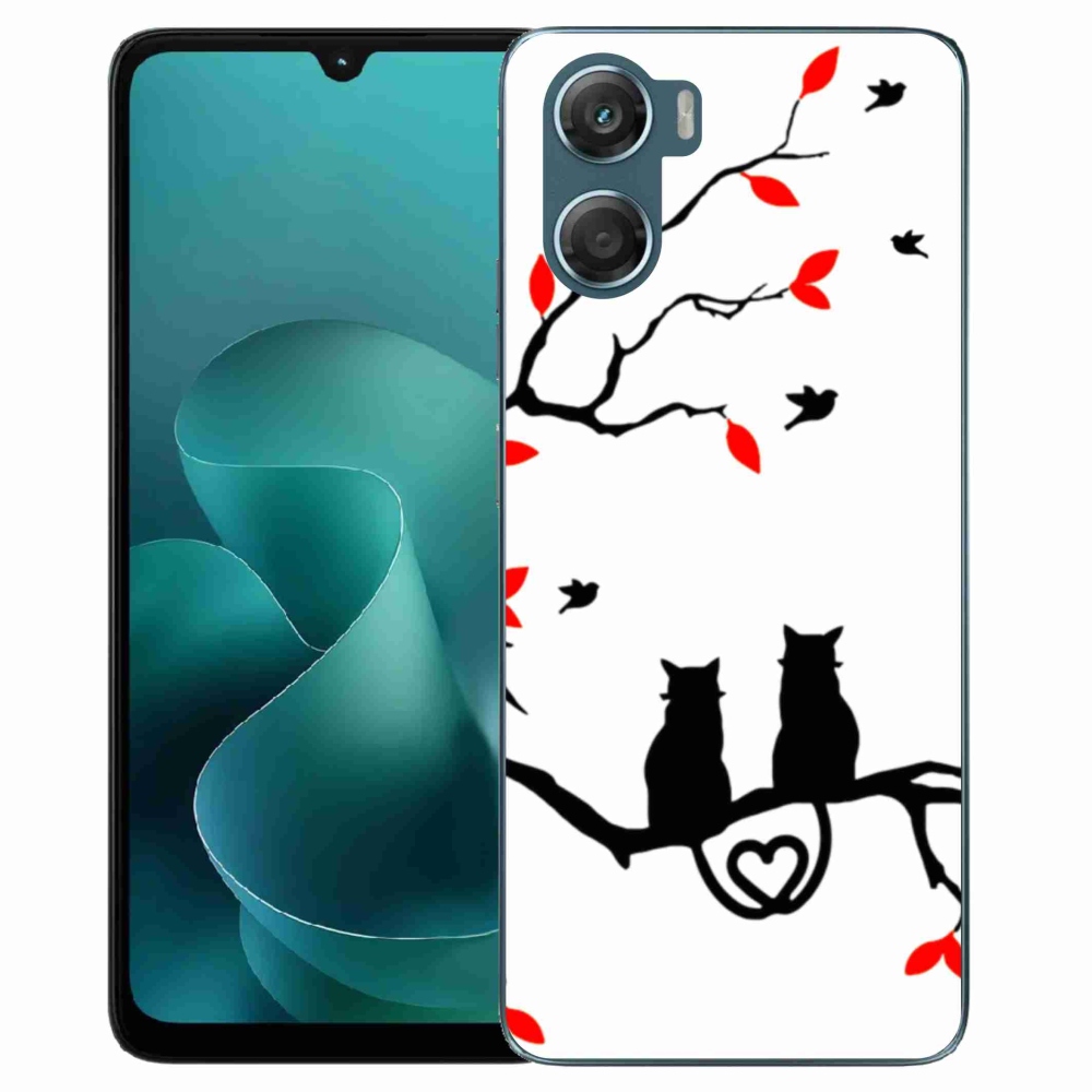 Zselés borítás mmCase a Motorola G06/G06 Power készülékhez - macskaszeretet