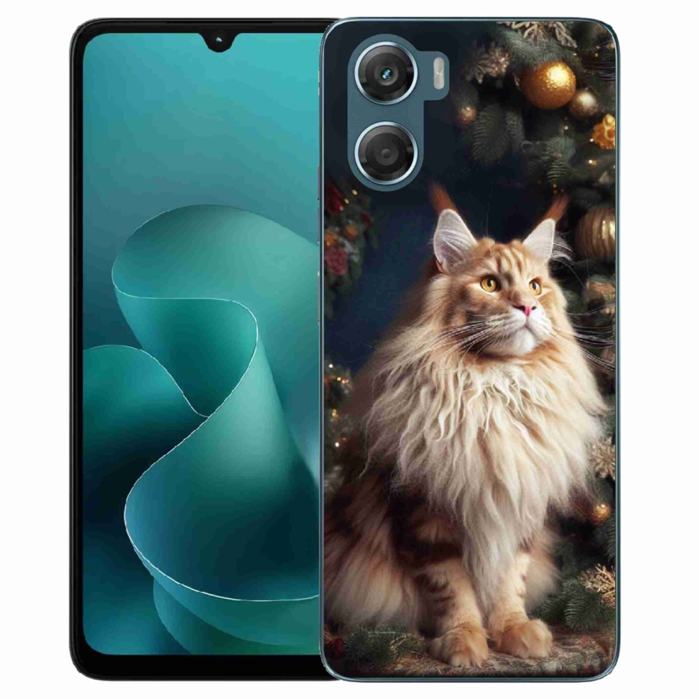 Zselés borítás mmCase a Motorola G06/G06 Power készülékhez - macska a fánál