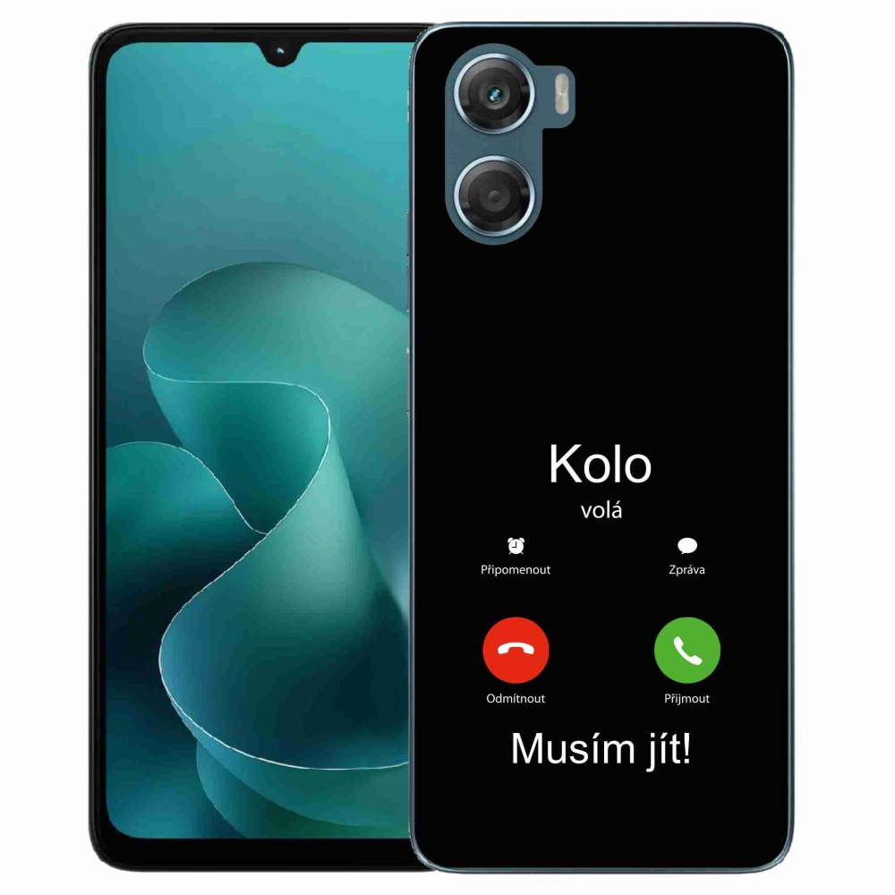 Zselés borítás mmCase a Motorola G06/G06 Power - kerék hívások fekete háttérrel