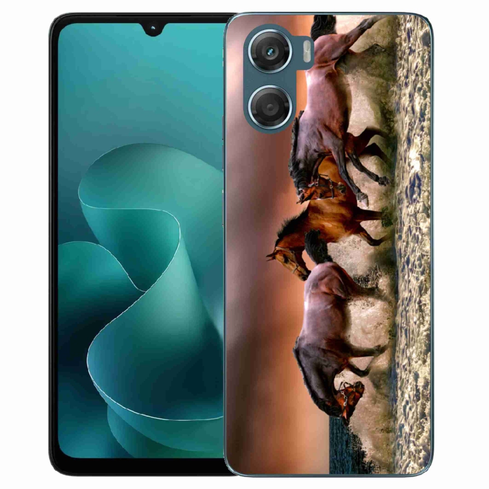 Zselés borítás mmCase a Motorola G06/G06 Power készülékhez - lovak 1