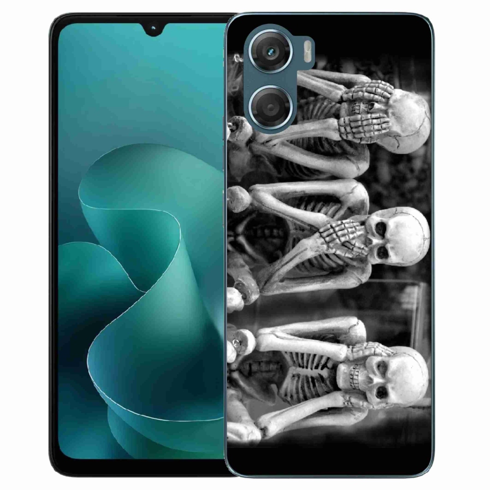 Zselés borítás mmCase a Motorola G06/G06 Power készülékhez - csontvázak