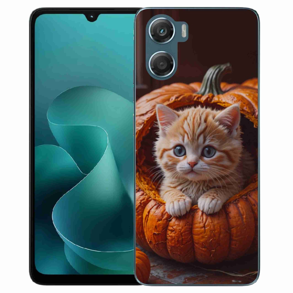 Zselés borítás mmCase a Motorola G06/G06 Power készülékhez - cica és tök 2