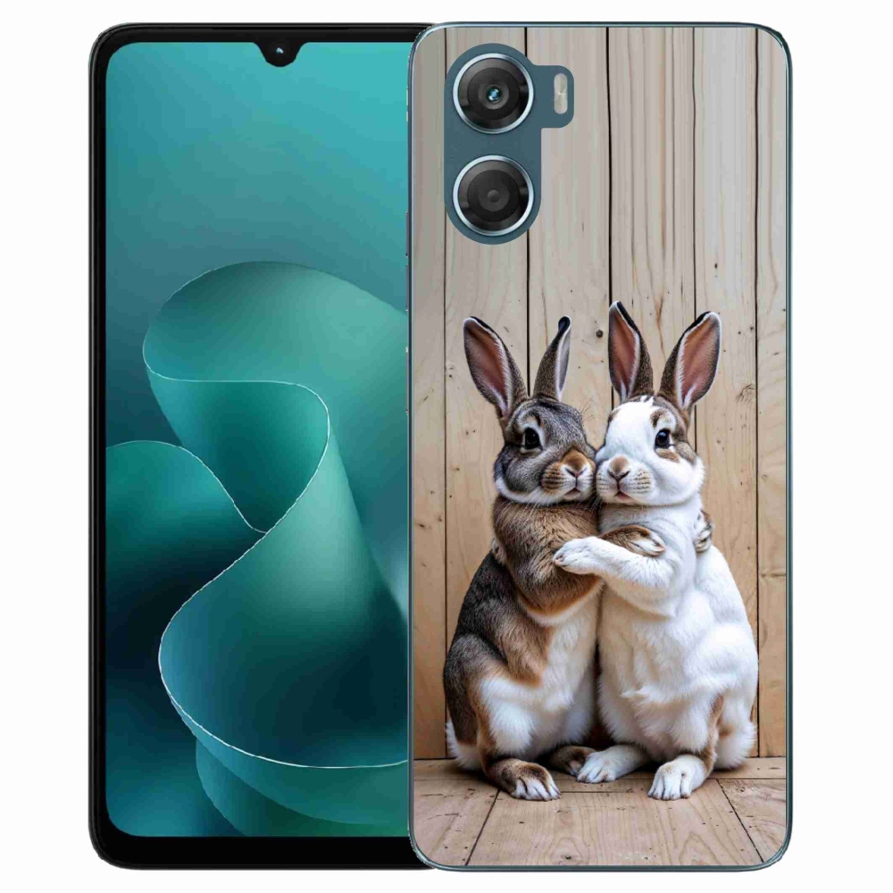Zselés borítás mmCase a Motorola G06/G06 Power készülékhez - nyúlpár
