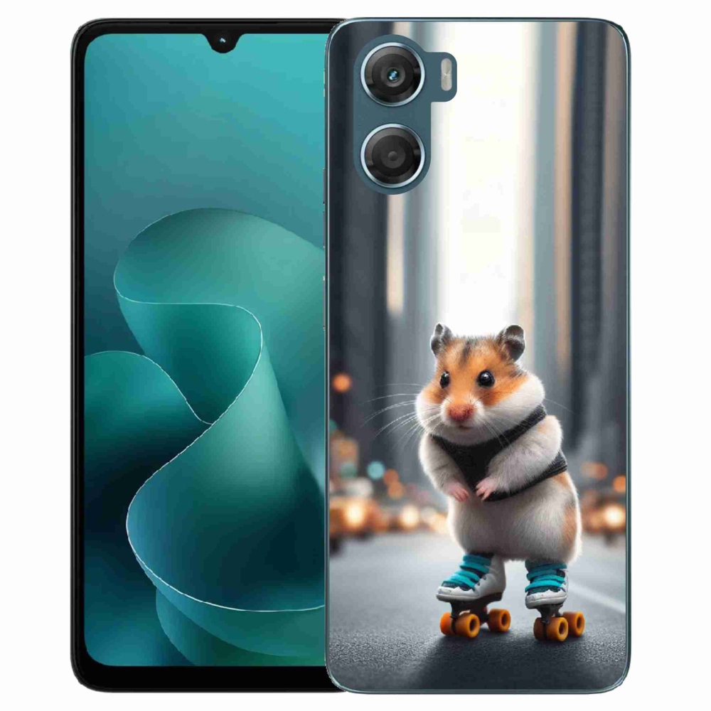 Zselés borítás mmCase a Motorola G06/G06 Power készülékhez - hörcsög a korcsolyán