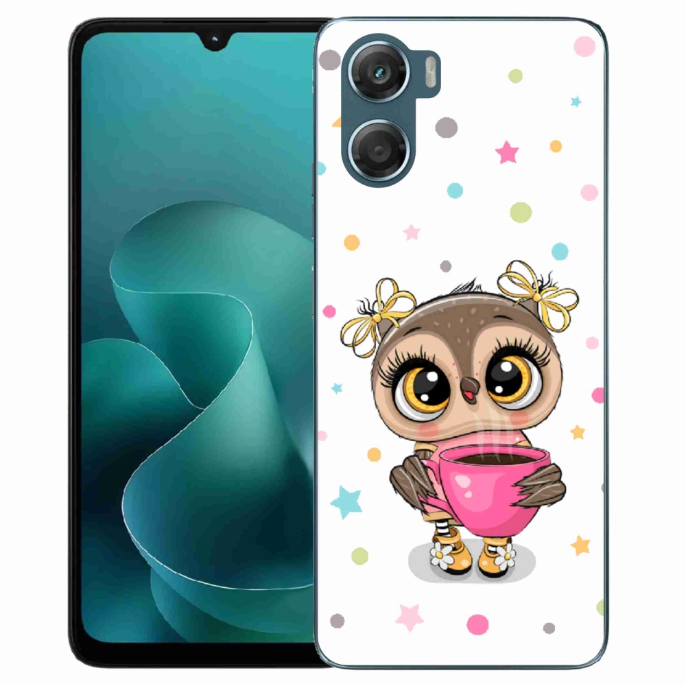 Zselés borítás mmCase a Motorola G06/G06 Power készülékhez - rajzfilm bagoly