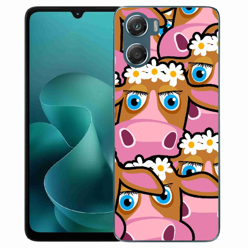 Zselés borítás mmCase a Motorola G06/G06 Power készülékhez - karikatúrás tehenek