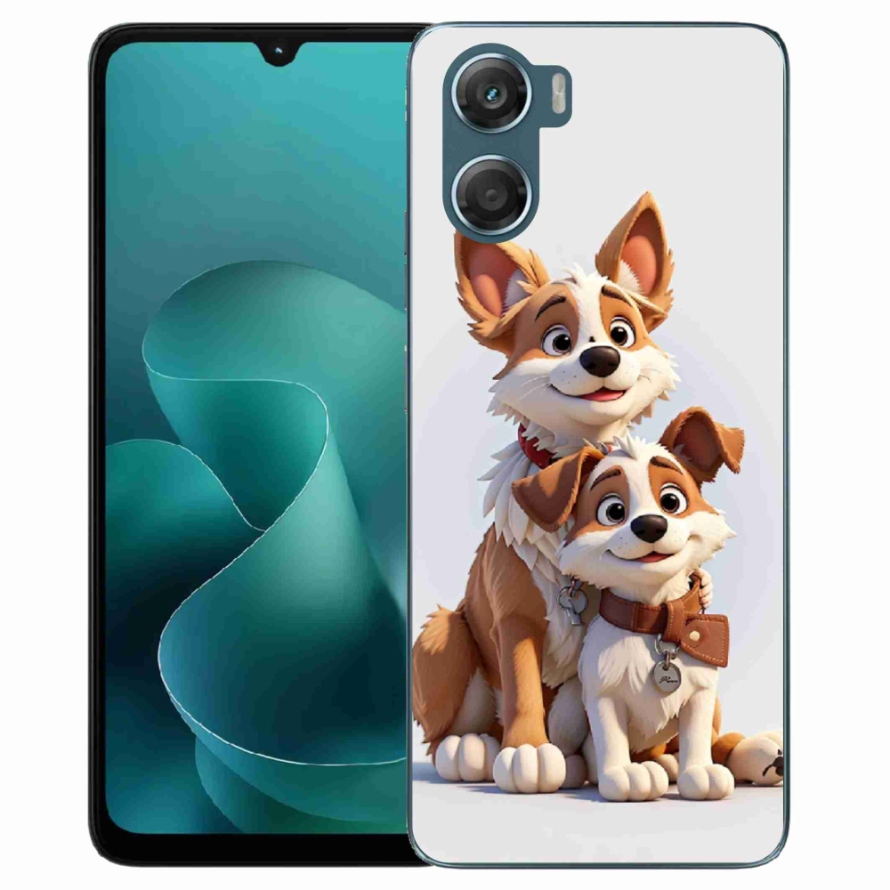 Zselés borítás mmCase a Motorola G06/G06 Power készülékhez - kutyák rajzolása