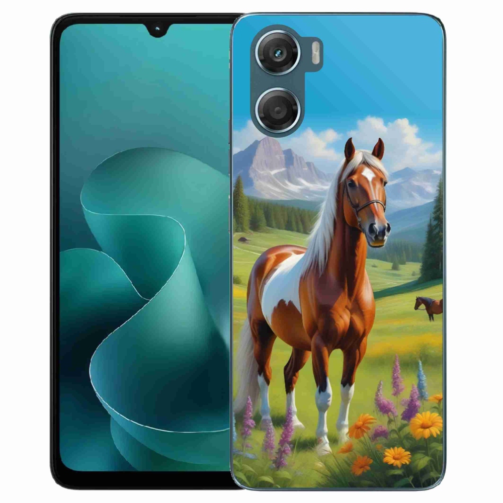Zselés borítás mmCase a Motorola G06/G06 Power készülékhez - ló a réten
