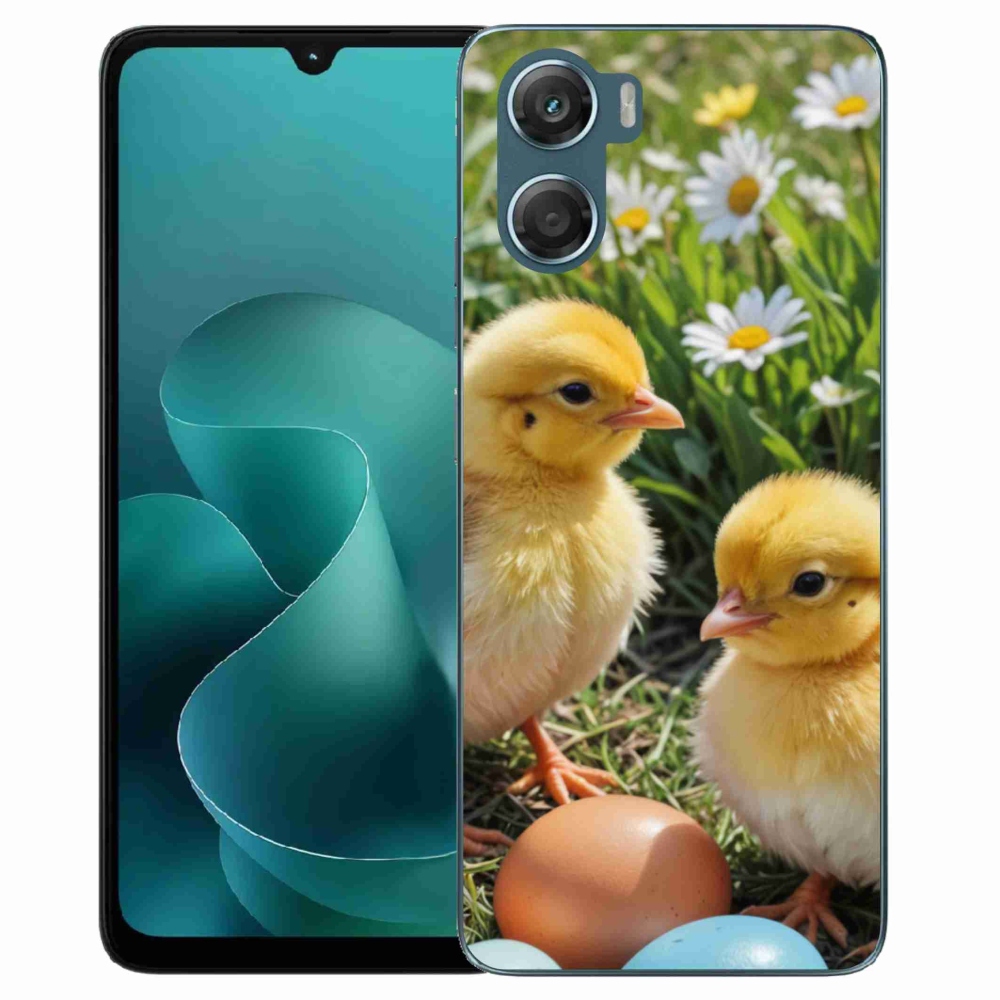 Zselés borítás mmCase a Motorola G06/G06 Power készülékhez - csirkék