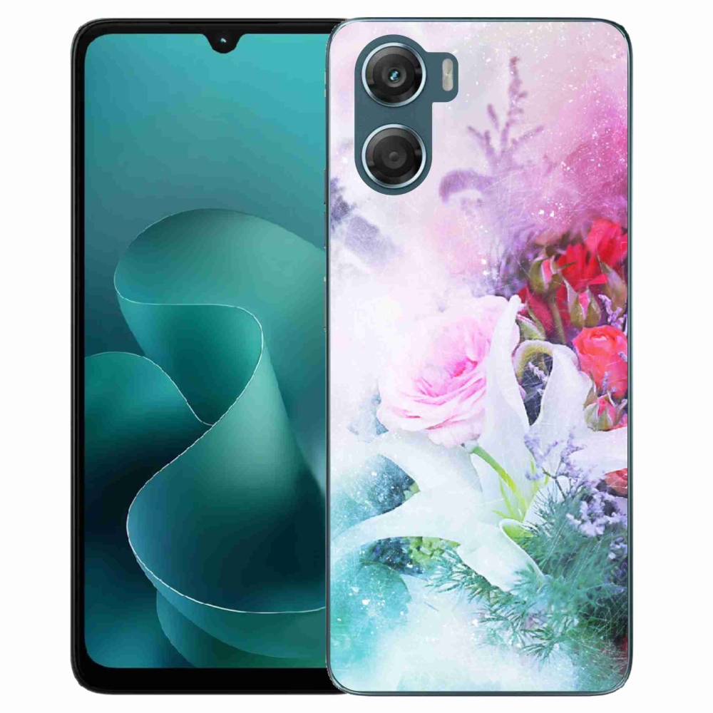 Zselés borítás mmCase a Motorola G06/G06 Power készülékhez - virág 4