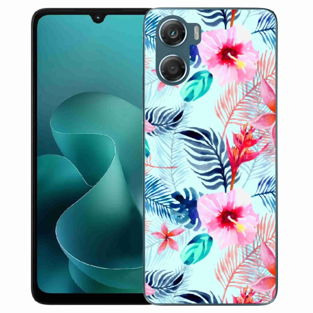 Zselés borítás mmCase a Motorola G06/G06 Power készülékhez - virágok