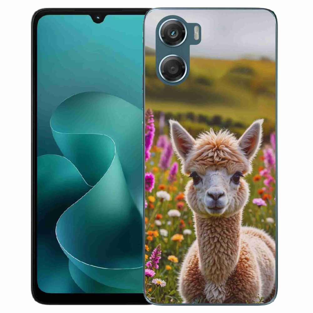 Zselés borítás mmCase a Motorola G06/G06 Power készülékhez - láma a réten