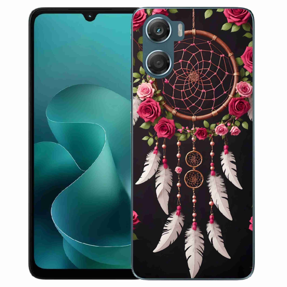 Zselés borítás mmCase a Motorola G06/G06 Power készülékhez - álomfogó rózsákkal