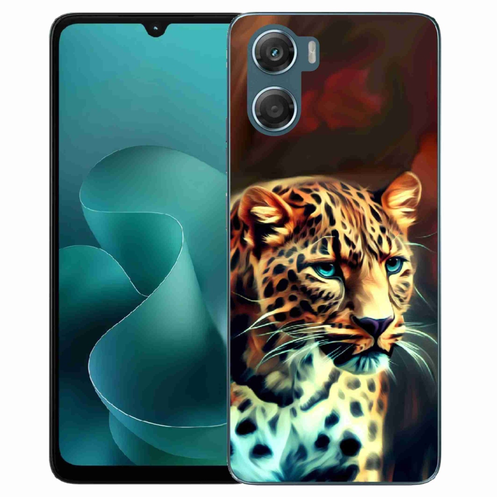 Zselés borítás mmCase a Motorola G06/G06 Power készülékhez - leopárd színű