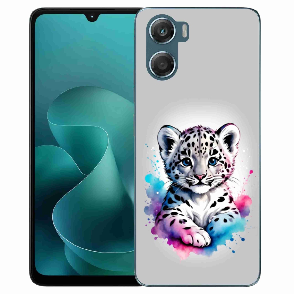 Zselés borítás mmCase a Motorola G06/G06 Power készülékhez - leopárd kölyök