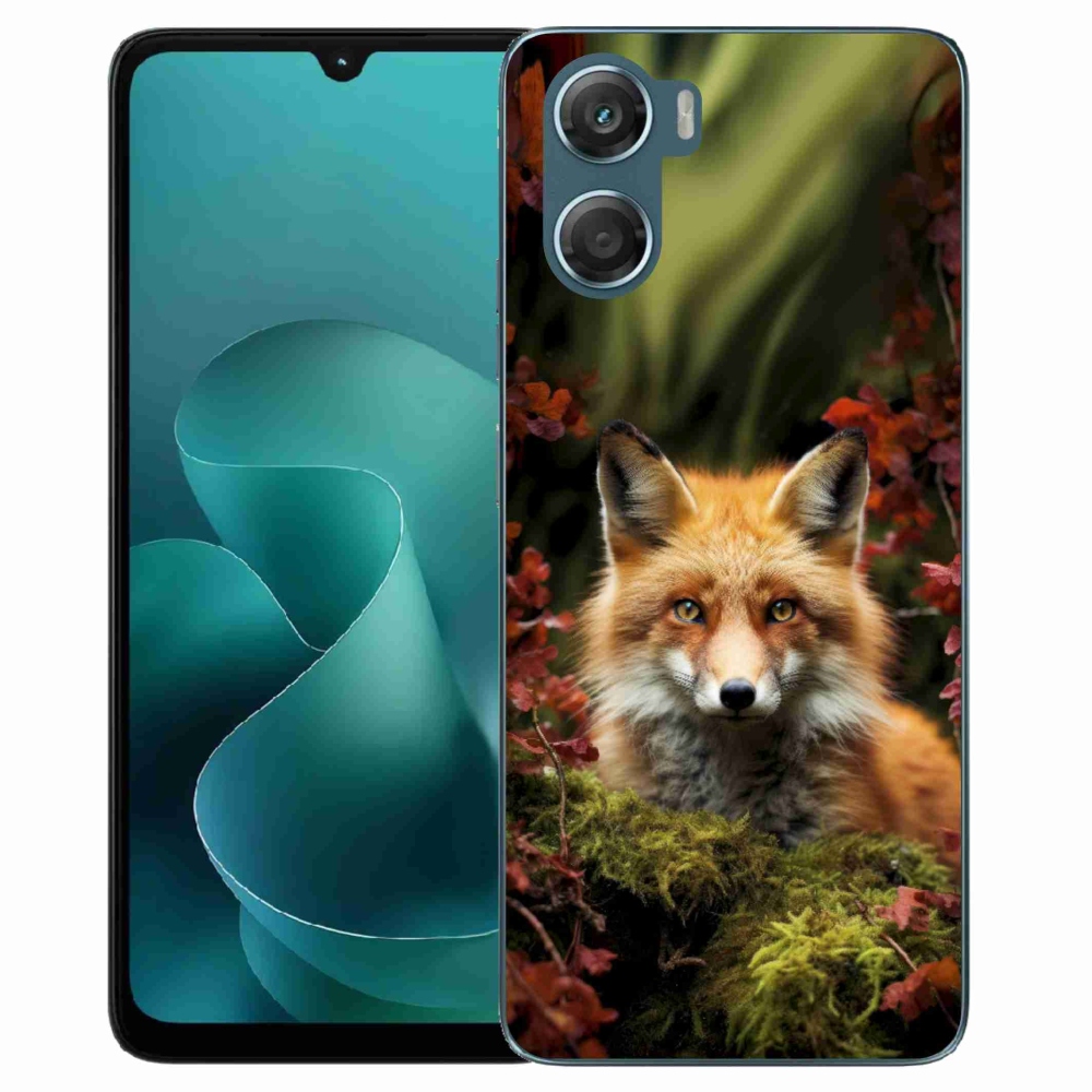 Zselés borítás mmCase a Motorola G06/G06 Power készülékhez - róka az erdőben