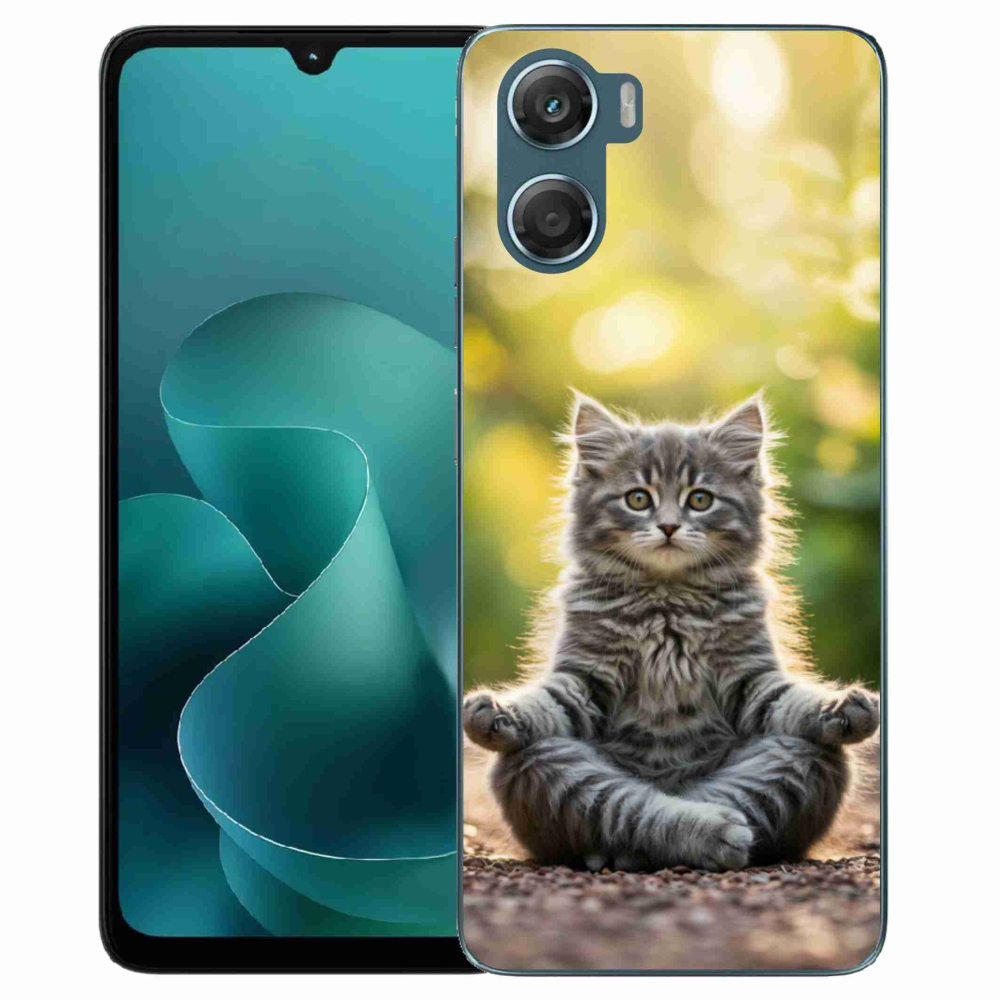 Zselés borítás mmCase a Motorola G06/G06 Power készülékhez - meditáló cica