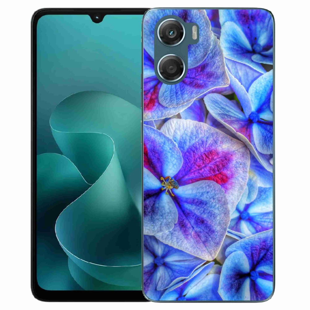 Zselés tok mmCase a Motorola G06/G06 Power készülékhez - kék virágok 1