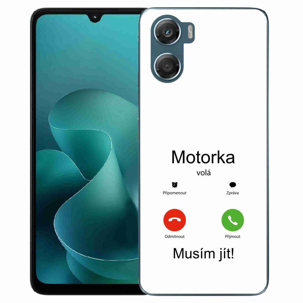 Zselés borítás mmCase a Motorola G06/G06 Power készülékhez - motoros hívások fehér háttérrel