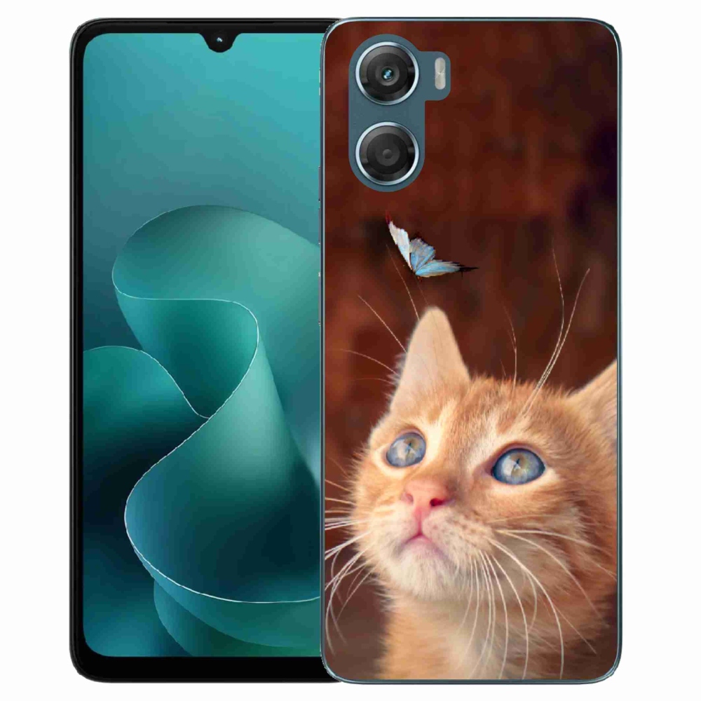 Zselés borítás mmCase a Motorola G06/G06 Power készülékhez - pillangó és cica