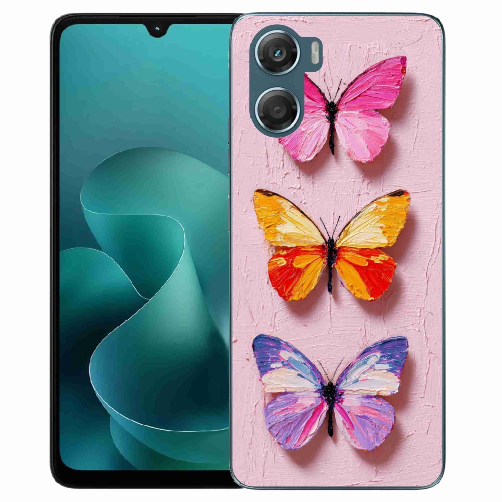 Zselés borítás mmCase a Motorola G06/G06 Power készülékhez - pillangó szentháromság