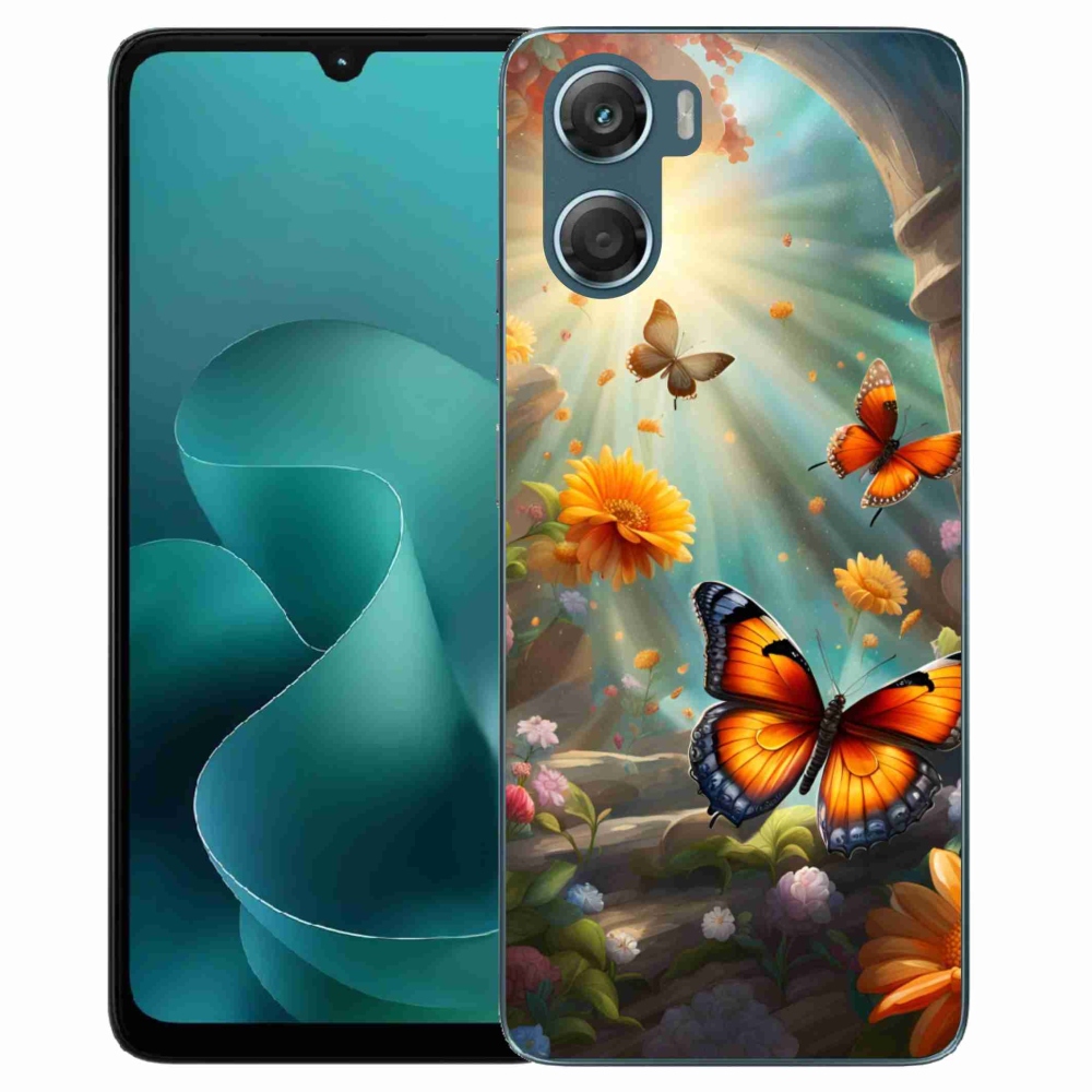 Zselés borítás mmCase a Motorola G06/G06 Power készülékhez - pillangókert 2