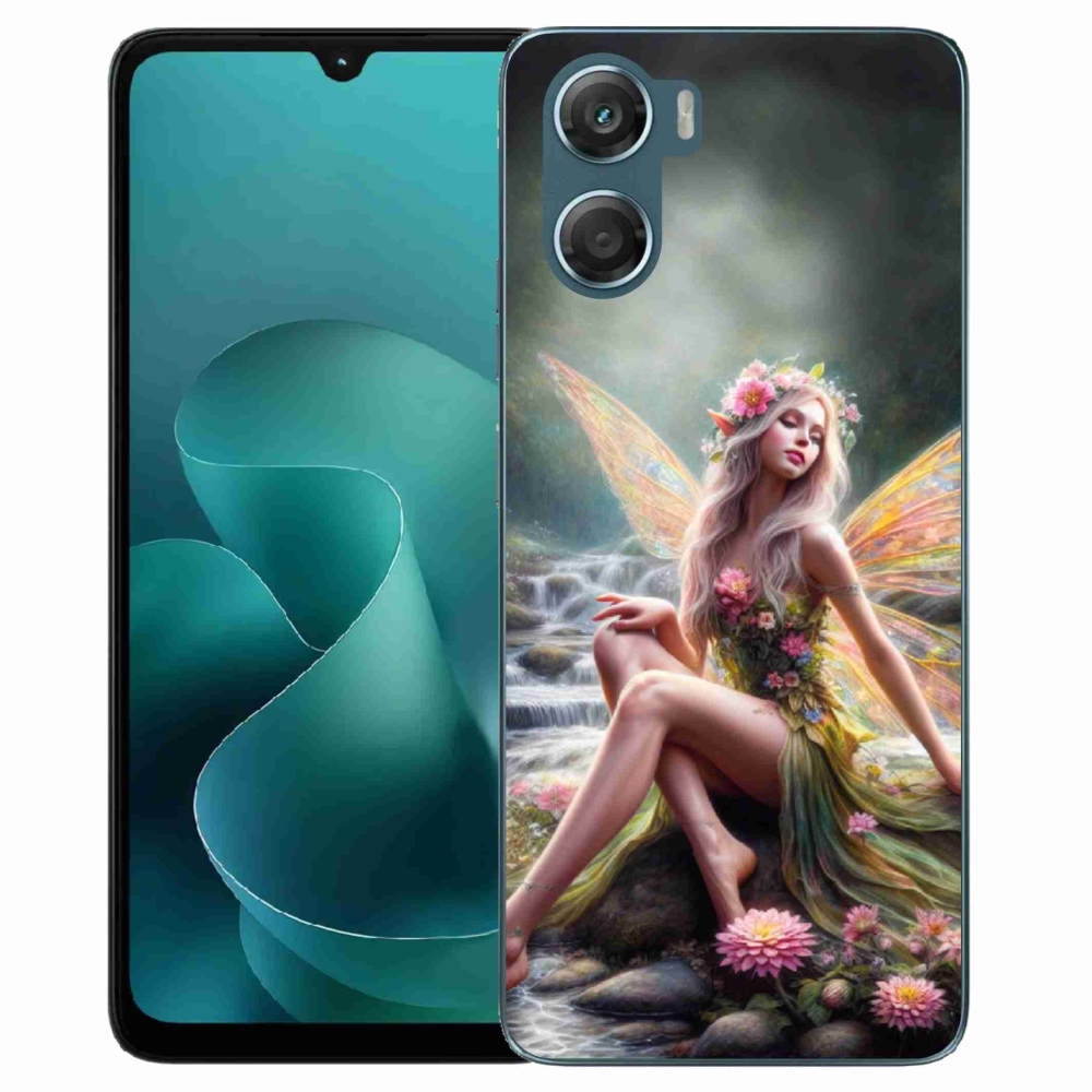 Zselés borítás mmCase a Motorola G06/G06 Power készülékhez - pillangó nő 1