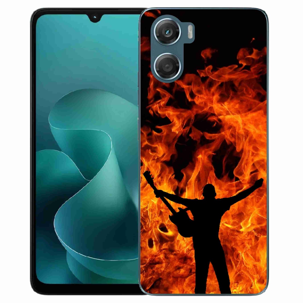 Zselés borítás mmCase a Motorola G06/G06 Power - zenész és a tűz