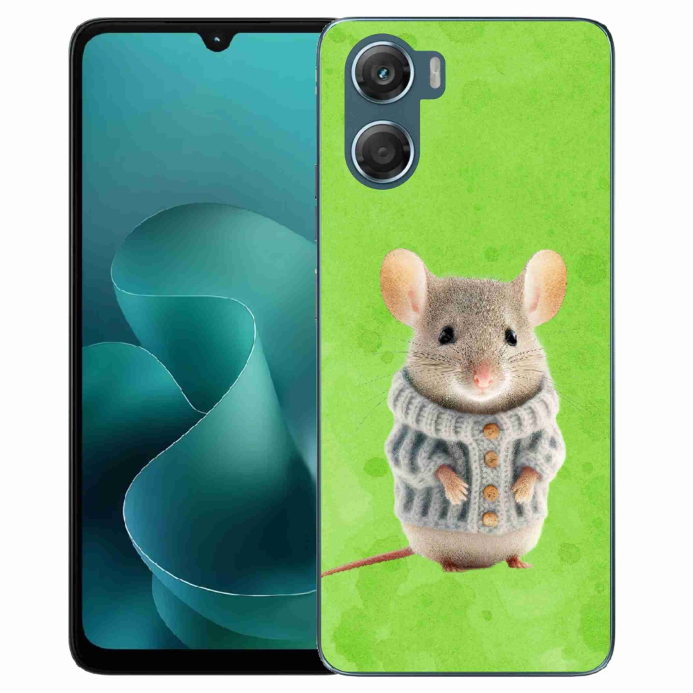Zselés borítás mmCase a Motorola G06/G06 Power készülékhez - egér pulóverben