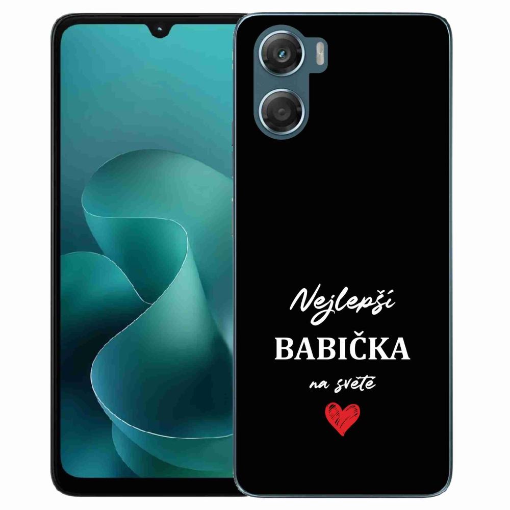 Gél borítás mmCase a Motorola G06/G06 Power készülékhez - Best Grandma 1 fekete háttérrel