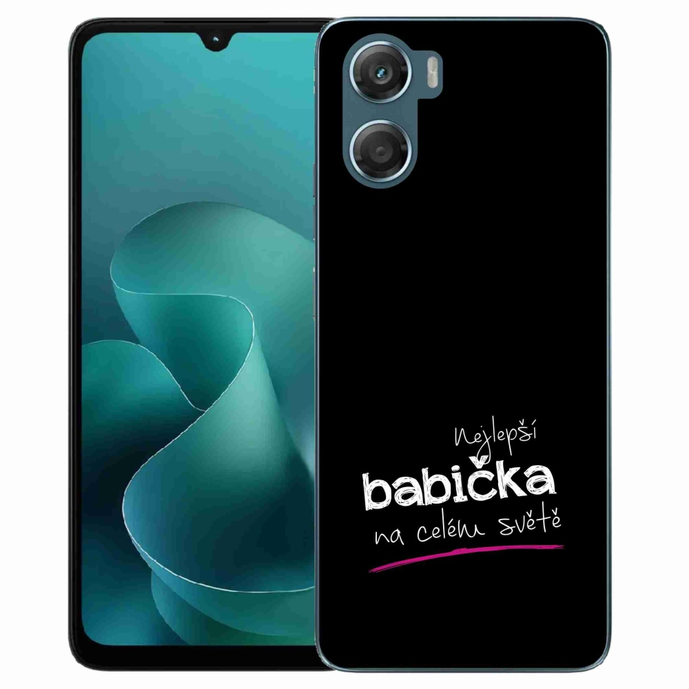 Gélburkolat mmCase a Motorola G06/G06 Power készülékhez - Best Grandma 4 fekete háttérrel
