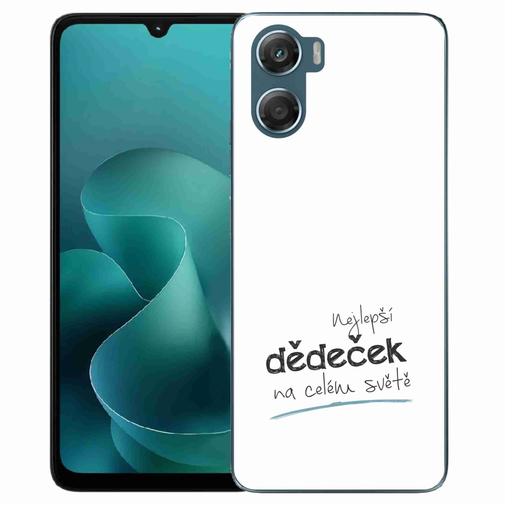 Gél borítás mmCase a Motorola G06/G06 Power készülékhez - Best Grandpa 3 fehér háttér