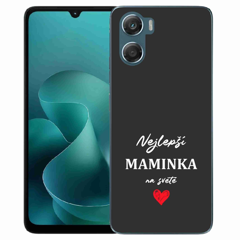 Gél borítás mmCase a Motorola G06/G06 Power készülékhez - Best Mom 1 fekete háttérrel