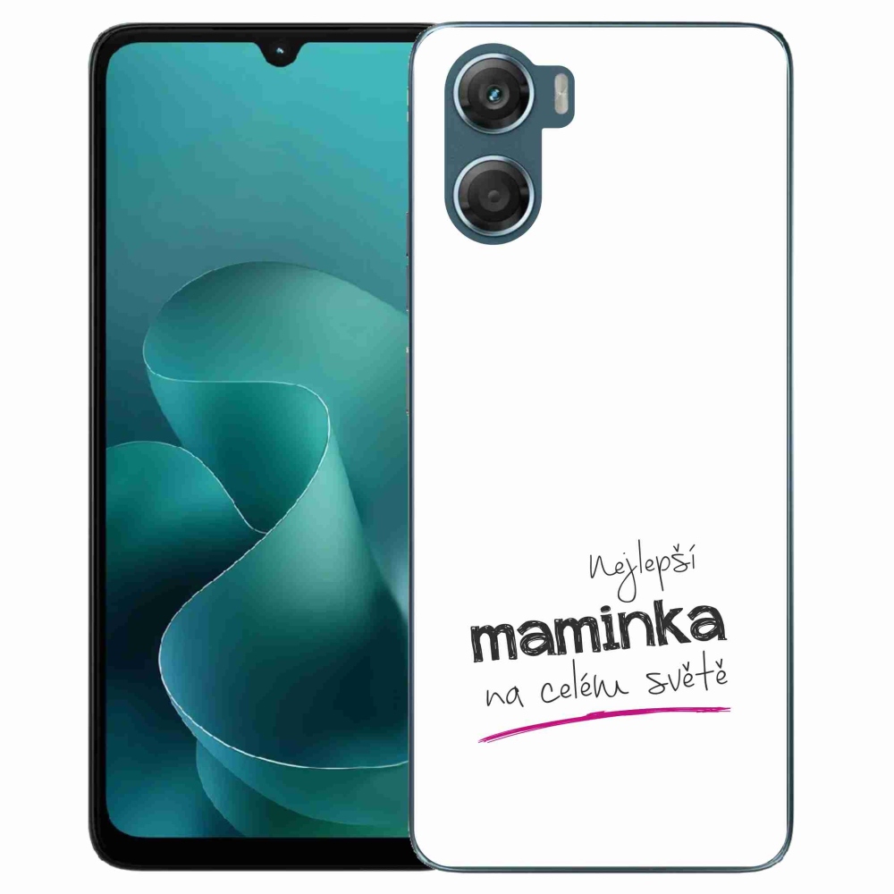 Gél borítás mmCase a Motorola G06/G06 Power készülékhez - legjobb anya 4 fehér háttérrel