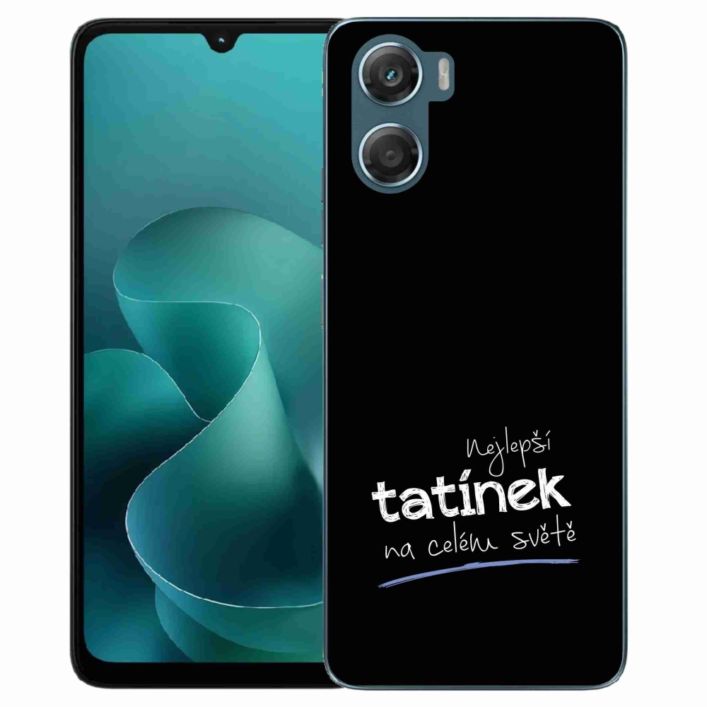 Gél borítás mmCase a Motorola G06/G06 Power készülékhez - Best Daddy 4 fekete háttérrel