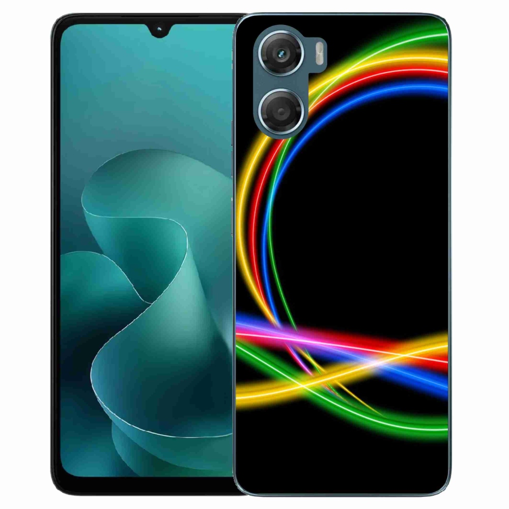 Zselés borítás mmCase a Motorola G06/G06 Power készülékhez - neon körökkel
