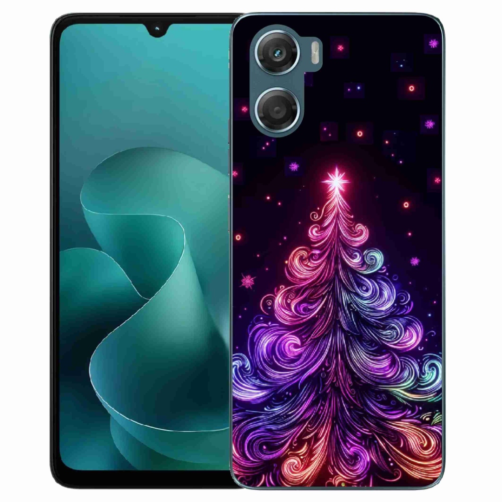 Zselés borítás mmCase a Motorola G06/G06 Power készülékhez - neon karácsonyfa 1