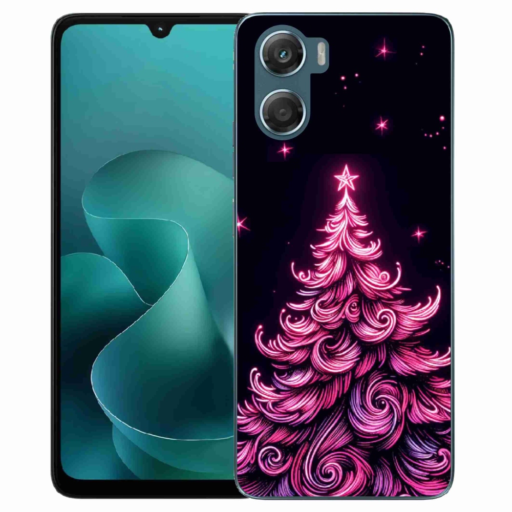 Zselés borítás mmCase a Motorola G06/G06 Power készülékhez - neon karácsonyfa 2