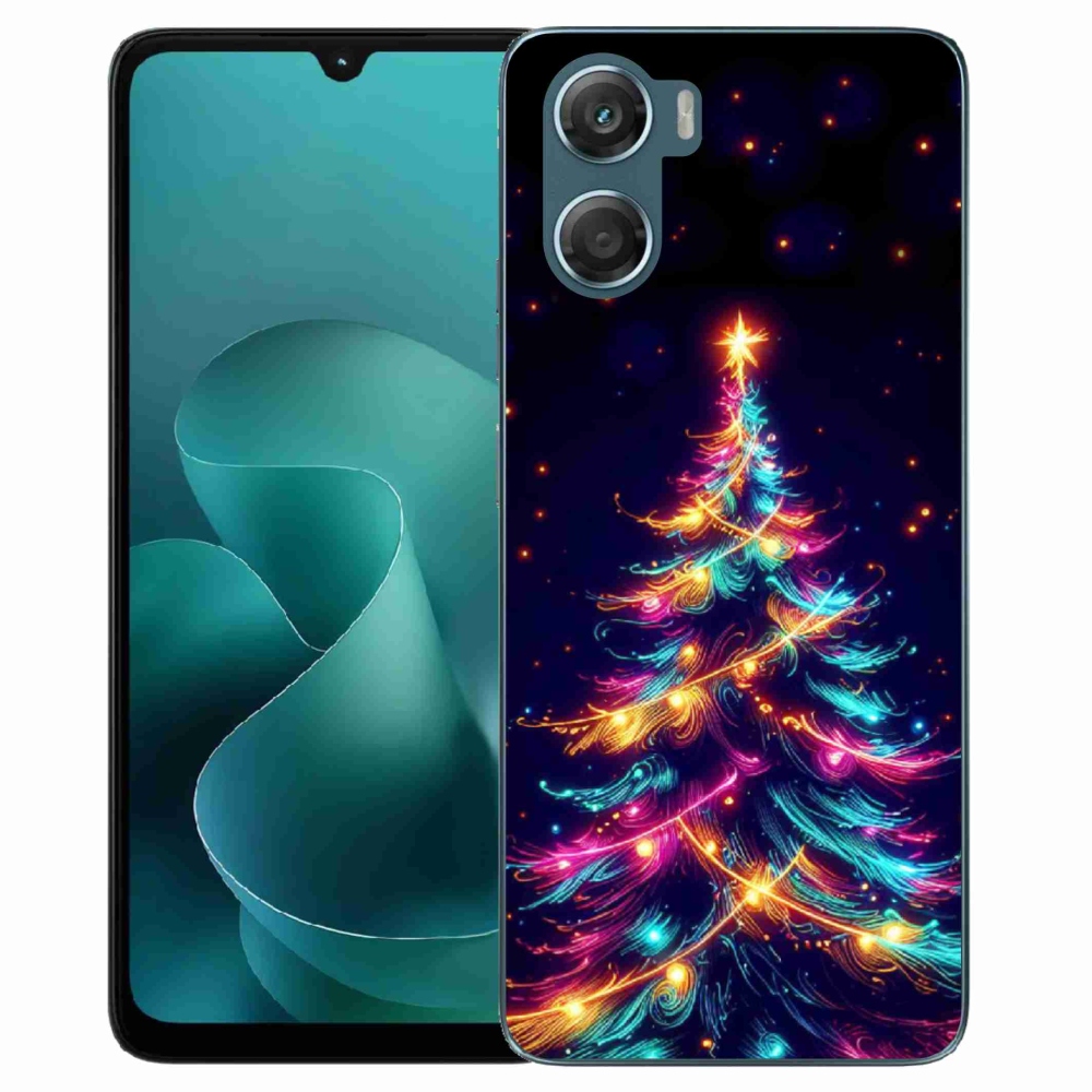 Zselés borítás mmCase a Motorola G06/G06 Power készülékhez - neon karácsonyfa