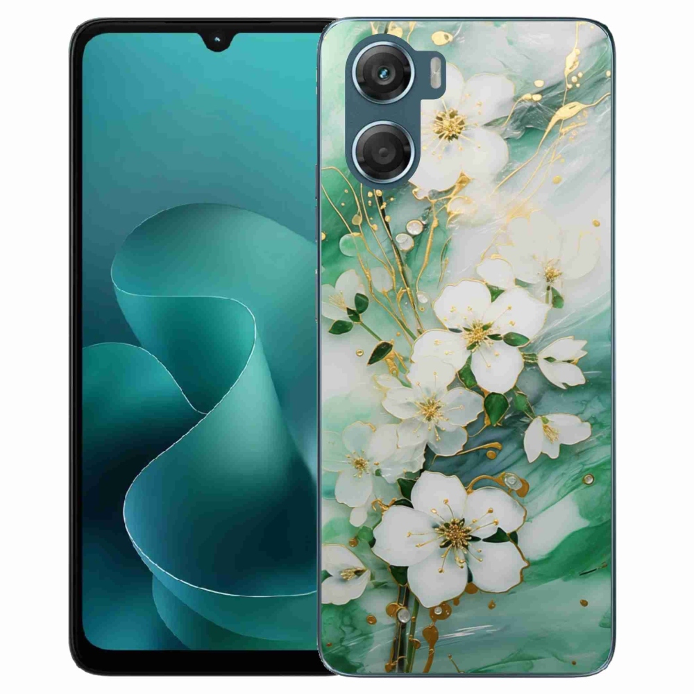 Zselés borítás mmCase a Motorola G06/G06 Power készülékhez - finom virágok