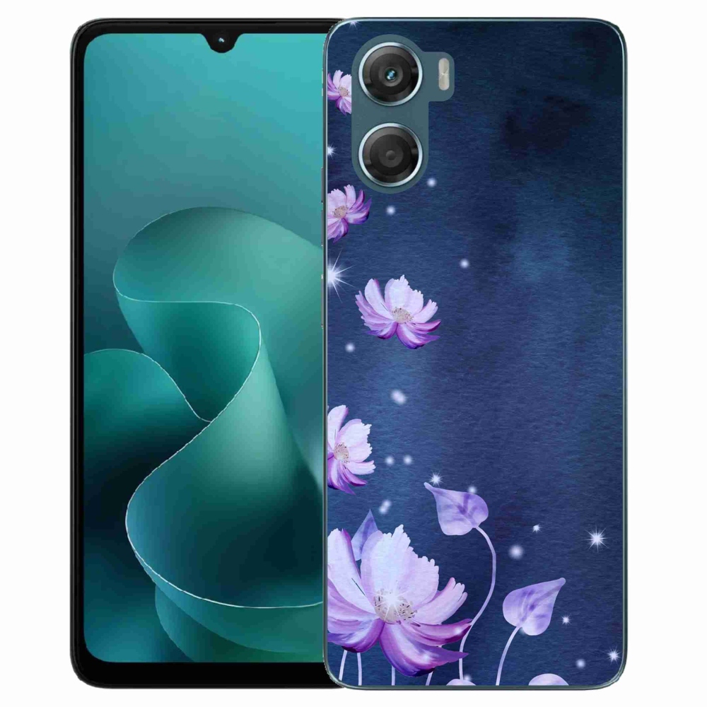 Zselés borítás mmCase a Motorola G06/G06 Power készülékhez - hulló virágok