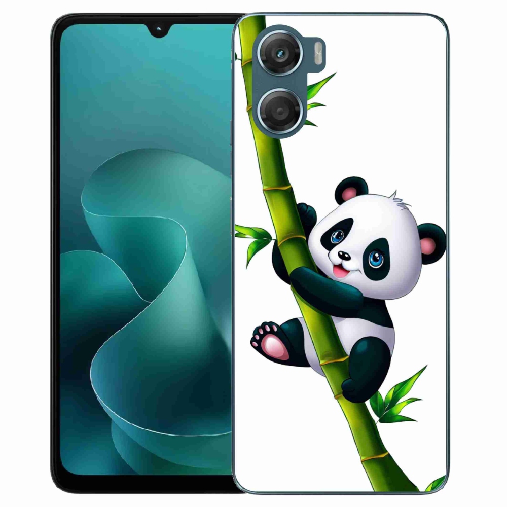Zselés borítás mmCase a Motorola G06/G06 Power készülékhez - bambusz pandával