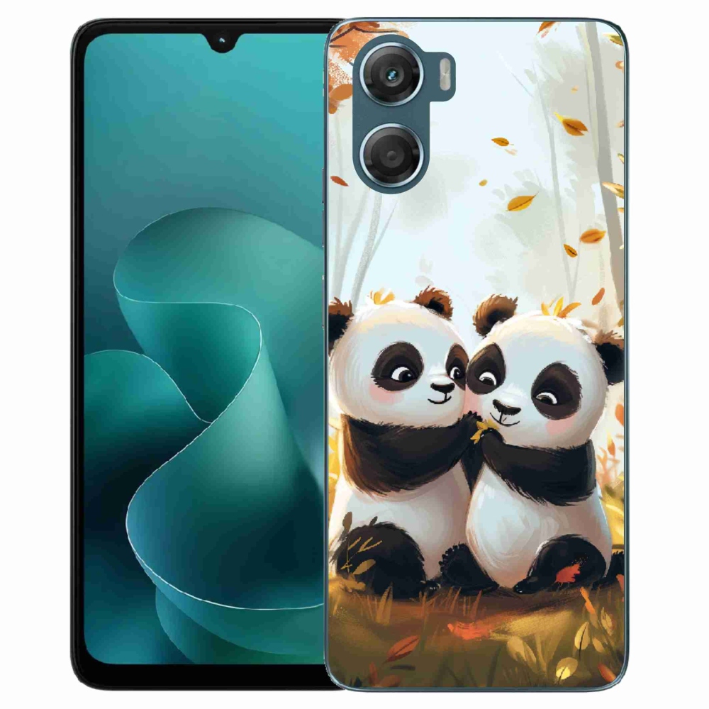 Zselés borítás mmCase a Motorola G06/G06 Power készülékhez - pandák