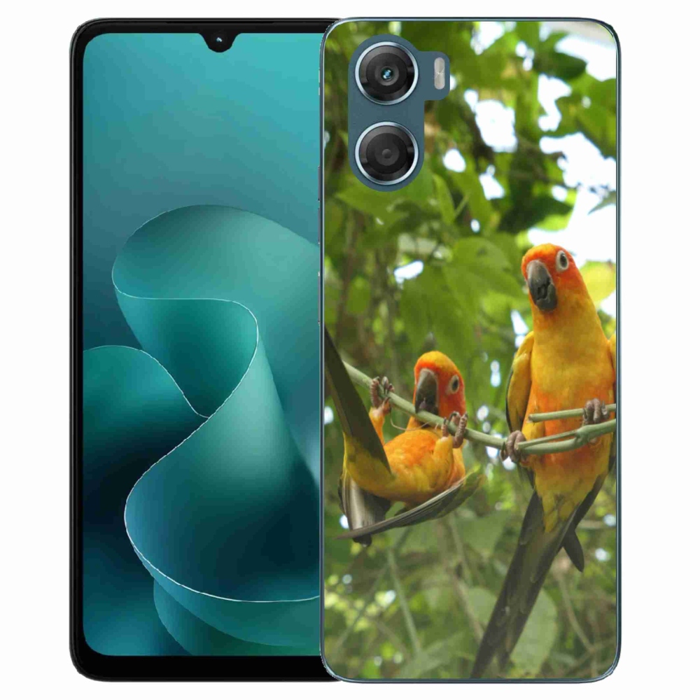 Zselés borítás mmCase a Motorola G06/G06 Power készülékhez - papagájok aratingy