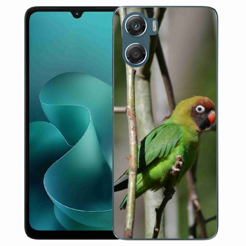 Zselés borítás mmCase a Motorola G06/G06 Power készülékhez - papagáj agapornis