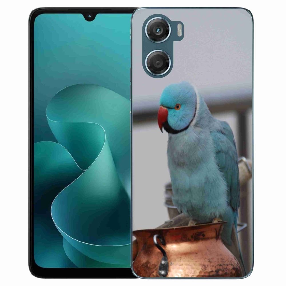 Zselés borítás mmCase a Motorola G06/G06 Power készülékhez - papagáj alexander kék