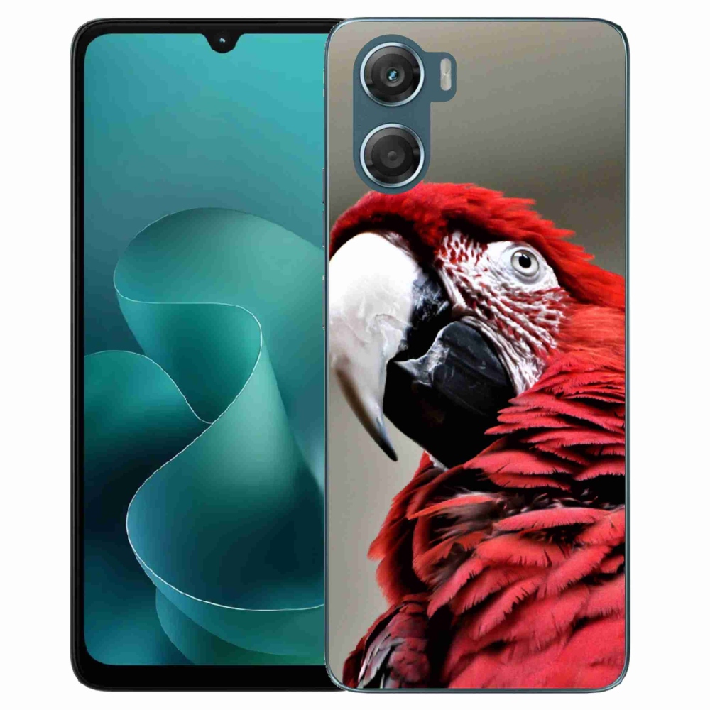 Zselés borítás mmCase a Motorola G06/G06 Power készülékhez - papagáj ara piros